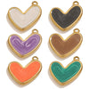 Wholesale Jewelry Stainless Steel Gold Enamel Oil Drop Love Pendant Accessories