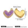 Wholesale Jewelry Stainless Steel Gold Enamel Oil Drop Love Pendant Accessories
