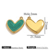 Wholesale Jewelry Stainless Steel Gold Enamel Oil Drop Love Pendant Accessories