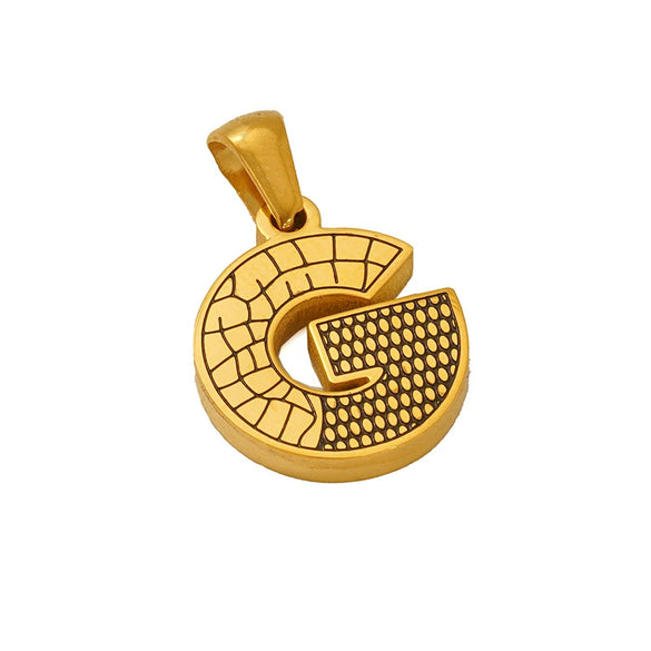 Wholesale Jewelry Stainless Steel Gold Plated English Letter Pendant Necklace