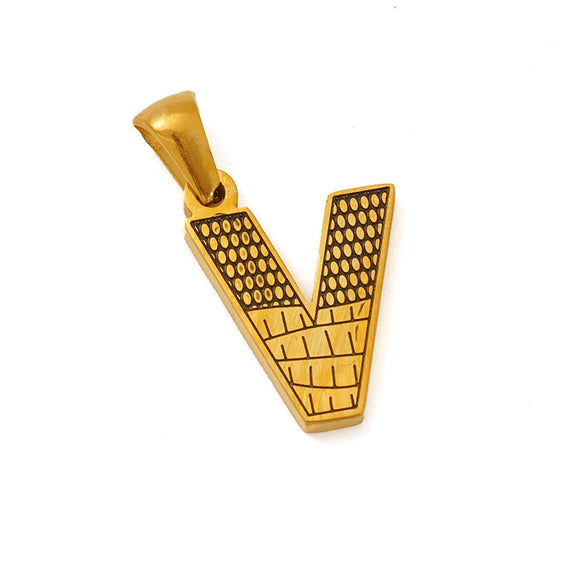 Wholesale Jewelry Stainless Steel Gold Plated English Letter Pendant Necklace