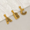 Wholesale Jewelry Stainless Steel Gold Plated English Letter Pendant Necklace