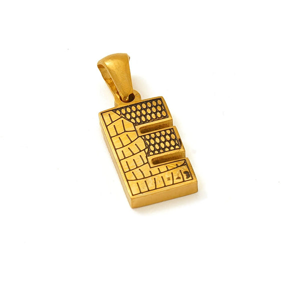 Wholesale Jewelry Stainless Steel Gold Plated English Letter Pendant Necklace