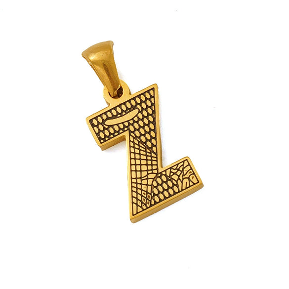 Wholesale Jewelry Stainless Steel Gold Plated English Letter Pendant Necklace