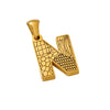 Wholesale Jewelry Stainless Steel Gold Plated English Letter Pendant Necklace