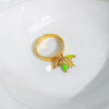 Wholesale Jewelry Stainless Steel Gold Plated Geometric Cylindrical Pendant Ring