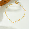 Wholesale Jewelry Stainless Steel Gold Plated Heart Shape Electroplating Necklace For Women
