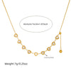 Wholesale Jewelry Stainless Steel Gold Plated Heart Shape Love Round Beads Long Tassel Chain Necklace