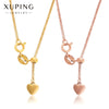 Wholesale Jewelry Stainless Steel Gold Plated Heart Tassel Women's Necklace