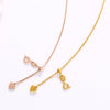 Wholesale Jewelry Stainless Steel Gold Plated Heart Tassel Women's Necklace