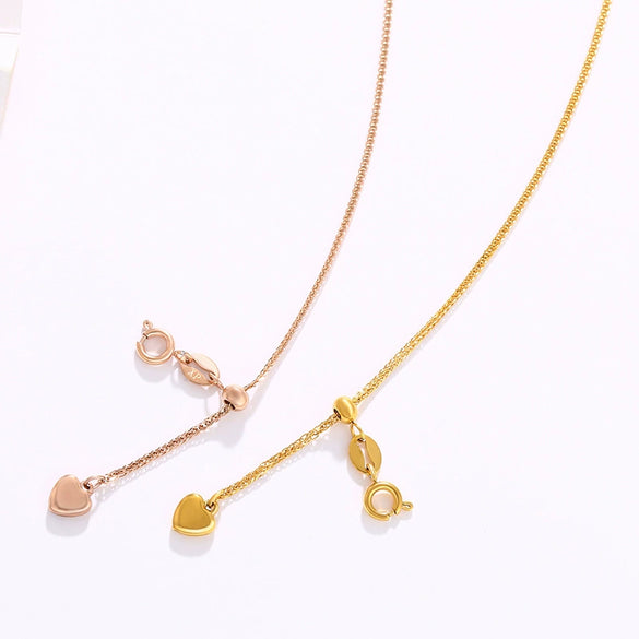 Wholesale Jewelry Stainless Steel Gold Plated Heart Tassel Women's Necklace