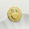 Wholesale Jewelry Stainless Steel Gold Plated Heartshaped Ring For Women