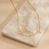 Wholesale Jewelry Stainless Steel Gold Plated Letter Pendant Necklace