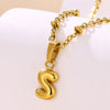 Wholesale Jewelry Stainless Steel Gold Plated Mini Bubble Letter Pendant