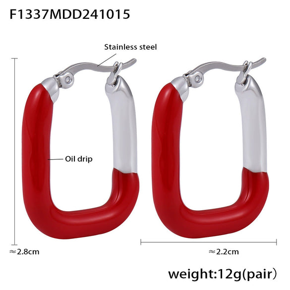 Wholesale Jewelry 316L Stainless Steel Gold Plated U Shaped Geometric Earrings For Women