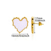 Wholesale Jewelry Stainless Steel Golden Geometric Wings Conch Woven Electroplated Earrings