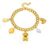 Wholesale Jewelry Stainless Steel Goldplated Animal Zodiac Pendant Bracelet
