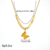 Wholesale Jewelry Stainless Steel Goldplated Butterfly Insect Pattern Simple Style Accessories Set For Women