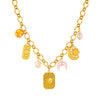 Wholesale Jewelry Stainless Steel Goldplated Geometric Embossed Sun And Moon Clavicle Chain For Women
