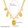 Wholesale Jewelry Stainless Steel Goldplated Geometric Embossed Sun And Moon Clavicle Chain For Women