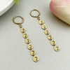 Wholesale Jewelry Stainless Steel Goldplated Geometric Oildrip Round Tassel Drape Earrings For Women