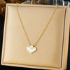 Wholesale Jewelry Stainless Steel Goldplated Love Pendant Necklace With Heart Shape Simple Fresh Style