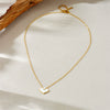 Wholesale Jewelry Stainless Steel Goldplated Love Pendant Necklace With Heart Shape Simple Fresh Style