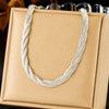 Wholesale Jewelry Stainless Steel Goldplated Woven Twist Chain Necklace With Vacuum Plating And Fashion Style