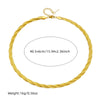 Wholesale Jewelry Stainless Steel Goldplated Woven Twist Chain Necklace With Vacuum Plating And Fashion Style
