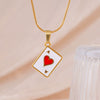 Wholesale Jewelry Stainless Steel Heart Geometric Pendant Necklace Electroplating Light Luxury Style