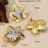 Wholesale Jewelry Stainless Steel Heart Geometric Style Electroplating Doublelayer Gold And Silver Color Matching Earrings And Ring For Couple