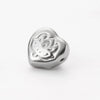 Wholesale Jewelry Stainless Steel Heart Love Perforated Beads Electroplating Baroque Style