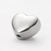 Wholesale Jewelry Stainless Steel Heart Love Perforated Beads Electroplating Baroque Style