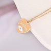 Wholesale Jewelry Stainless Steel Heart Pendant Necklace With Electroplating Treatment For Women