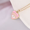 Wholesale Jewelry Stainless Steel Heart Pendant Necklace With Electroplating Treatment For Women