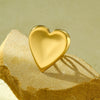 Wholesale Jewelry Stainless Steel Heart Shape Electroplated Earrings Ring
