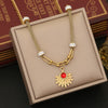 Wholesale Jewelry Stainless Steel Heart Shape Electroplated Necklace