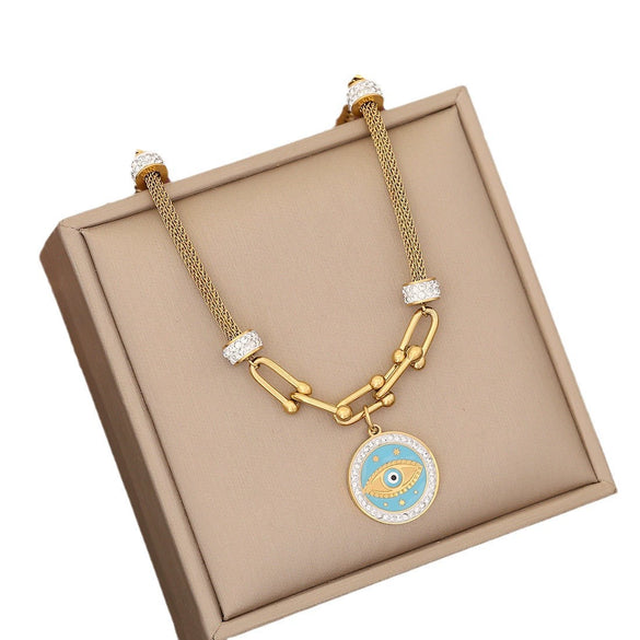 Wholesale Jewelry Stainless Steel Heart Shape Electroplated Necklace