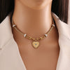 Wholesale Jewelry Stainless Steel Heart Shape Electroplated Necklace