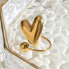 Wholesale Jewelry Stainless Steel Heart Shape Electroplated Women's Earrings