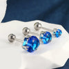 Wholesale Jewelry Stainless Steel Heart Shape Electroplated Women's Stud Earrings