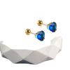 Wholesale Jewelry Stainless Steel Heart Shape Electroplated Women's Stud Earrings