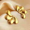 Wholesale Jewelry Stainless Steel Heart Shape Geometric Electroplating Earrings For Women