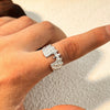 Wholesale Jewelry Stainless Steel Heart Shape Geometric Natural Style Electroplated Men's Ring
