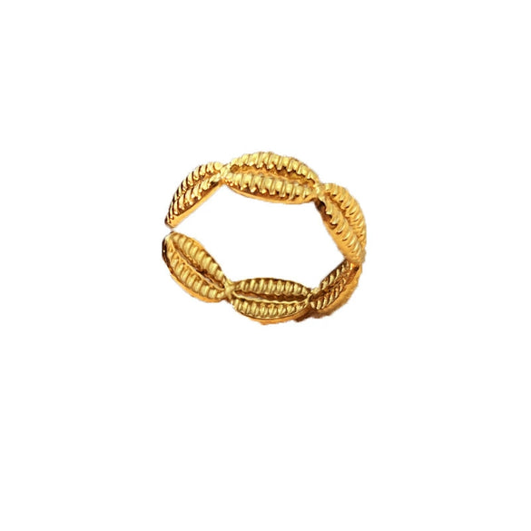 Wholesale Jewelry Stainless Steel Heart Shape Open Ring With Marine Element And Electroplating Treatment