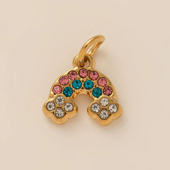 Wholesale Jewelry Stainless Steel Heart Shape Pendant Necklace And Bracelet With Electroplating And Rainbow Star Love Moon Key Scorpion Aircraft Design