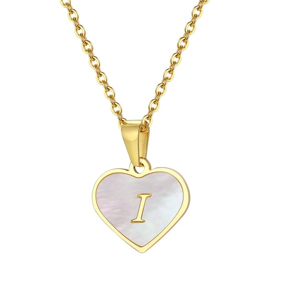 Wholesale Jewelry Stainless Steel Heart Shaped Pendant Necklace With Electroplating For Female