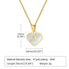 Wholesale Jewelry Stainless Steel Heart Shaped Pendant Necklace With Electroplating For Female
