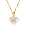 Wholesale Jewelry Stainless Steel Heart Shaped Pendant Necklace With Electroplating For Female