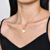 Wholesale Jewelry Stainless Steel Heart Shaped Pendant Necklace With Electroplating For Female